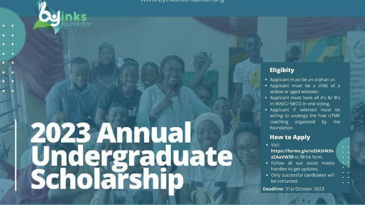 2023 Byinks Foundation Annual Scholarships For Nigerian Students ...